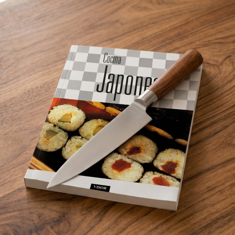 Libro de Cocina Japonesa + Cuchillo Multiuso